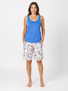 Pijama Dama Auritex, tipar Clasic, Bluza Maiou 125 TURCOAZ