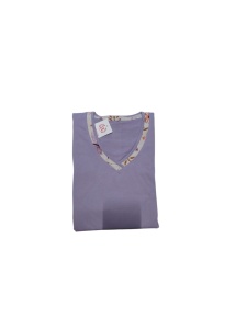 Pijama Dama Auritex, tipar Clasic, Maneca Scurta, MS 407 LILIAC - Img 3
