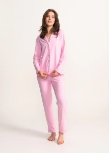 Pijama Dama Soft&Seven By Sofiaman, cu Nasturi, NADIA S21-186 ROZ