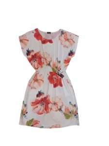 Rochie Dama Soft & Seven by Sofiaman, din Viscoza, JUNE T25-002 Portocaliu-Floral - Img 2