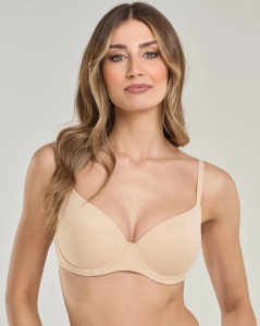 SUTIEN SPIMAN, Balconette cu Armătură și Cupe Gradate, din microfibră elastică 396 NUDE
