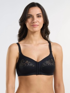 SUTIEN SPIMAN, Clasic Fara Armatura, cu Inchidere Frontala, 2301 NEGRU