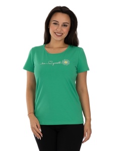 T.2509 VERDE, Tricou Dama cu KNOX, cu Imprimeu