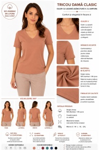 T.2977 ALUNA, Tricou Dama KNOX, Clasic - Img 2