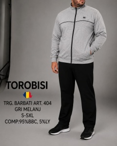 Trening Barbati TOROBISI TRICOTEX, Tipar Clasic, 404 GRI Melanj