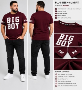Tricou Barbati Bihor, SLIM FIT, BIG BOY Visiniu