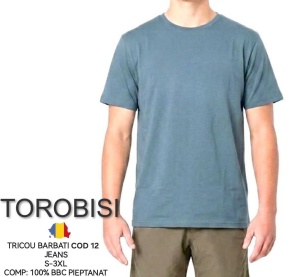 Tricou Barbati TOROBISI TRICOTEX, Plus Size MS 12 JEANS - Img 2