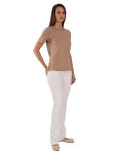 Tricou Dama KNOX, Clasic din Bumbac, T.2953 Aluna - Img 2