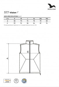 Vestă softshell pentru bărbaţi Malfini VISION 517 Rosu - Img 2