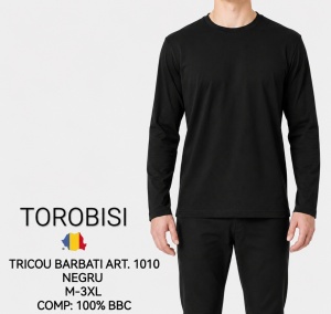 Bluza Barbati TOROBISI TRICOTEX, Clasic ML 1010 NEGRU