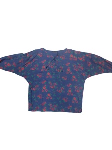 Bluza dama Anesia din Vascoza, tip IE, CRISTINA Bleumarin Flora - Img 2