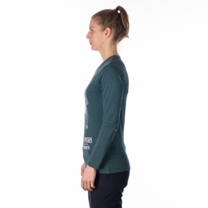 Bluza dama Sport Northfinder, din Bumbac cu Imprimeu, FAYE TR-4945SP Albastru Petrol - Img 3