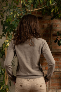 Bluza dama Tricotata Hermina, Pulover ML153 MARO Deschis - Img 2