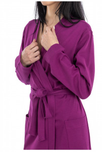 Capot dama de casa, Knox, Halat Subtire din Bumbac, H.2010 Fuchsia - Img 2