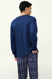 Compleu Pijama Barbati VAMP, din Interlook, ML 23931 Bleumarin - Img 3