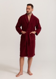 Halat de baie Barbati Soft&Seven by Sofiaman, din Prosop, B01-001 Bordo - Img 1