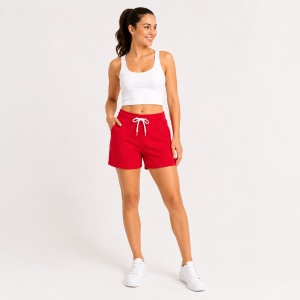 P.2240 Rosu , PantalonI dama Knox , scurti