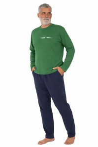 Pij.4134 VERDE, Pijama Bărbați KNOX , tipr Clasic