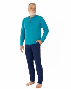 Pij.4158 LAGUNA Blue, Pijama Bărbați Knox, Tipar Clasic