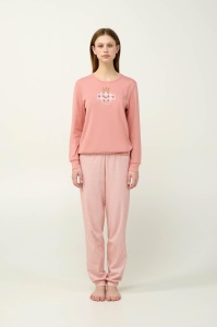 Pijama dama VAMP, Compleu din Interlook , ML 23310 ROZ