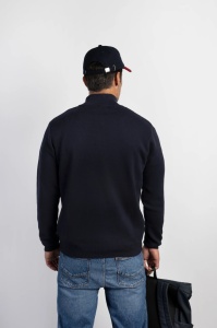 Pulover Barbati BOSTON, Guler inalt cu Fermoar LOSCAR - 83408 Bleumarin - Img 3