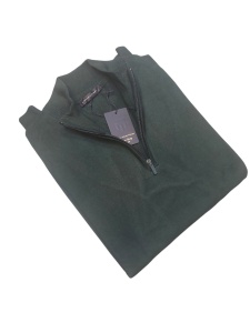 Pulover Barbati Tony Montana, Guler Inalt cu Fermoar, T1132 VERDE INCHIS - Img 2