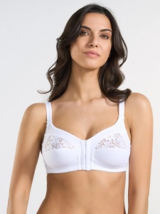 SUTIEN SPIMAN, Clasic Fara Armatura, cu Inchidere Frontala, 2301 ALB