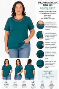 T.2699 Petrol, Tricou Dama KNOX, Extra - Large - Img 2