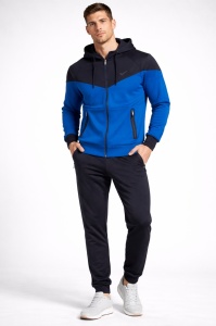 Trening Barbati REDICS, Modern Fit, cu Gluga 26-008 ALBASTRU
