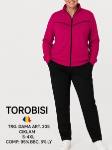 Trening Dama TOROBISI TRICOTEX, Tipar Clasic 305 Cyclam