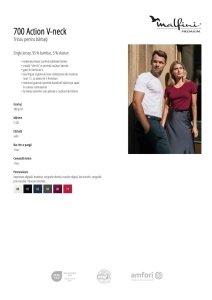 Tricou Barbati Malfini ACTION V-NECK 700 Alb - Img 4