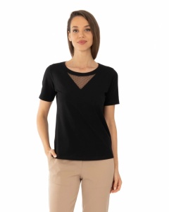 Tricou Dama KNOX, cu Dantela, T.2978 NEGRU - Img 5