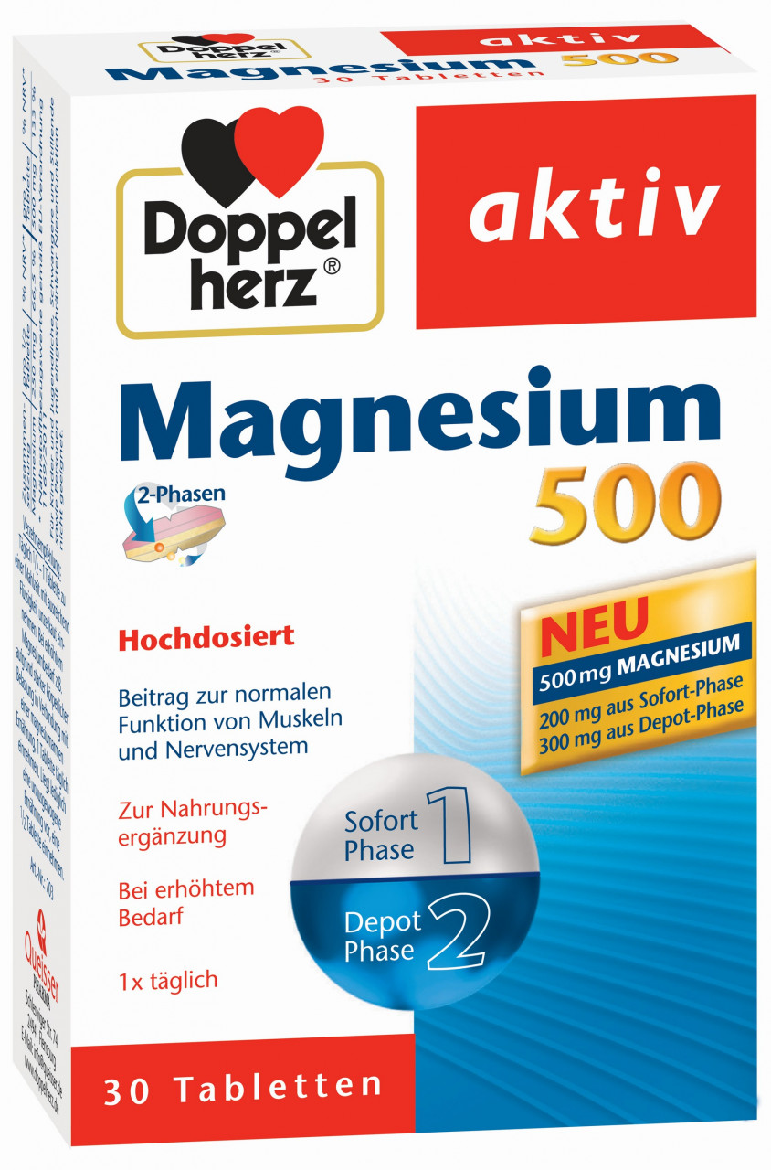 Magneziu 500 mg, 30 comprimate, Doppelherz