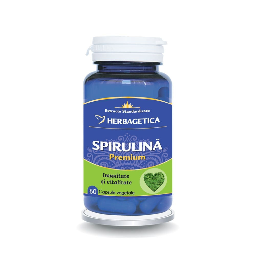 Spirulina Premium, 60 capsule, Herbagetica