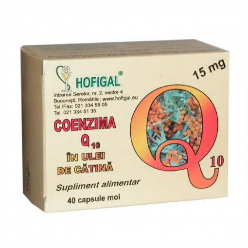 CoenzQ10 15mg+ulei catina 40cps(Hofigal)