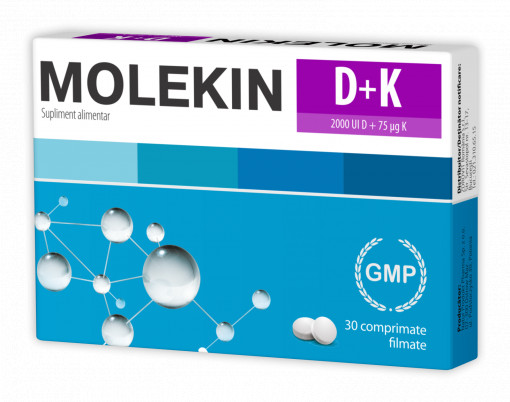 Molekin Vitamina D + Vitamina K x 30 comprimate (Zdrovit)