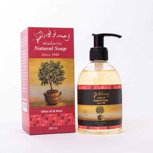 Sapun lichid natural Trandafir x 250 ml (Nabulsi)