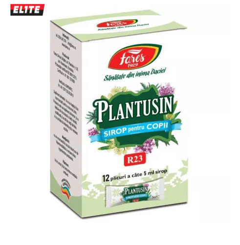 Sirop Plantusin R23 pentru copii 12 plicuri x 5 ml (Fares)