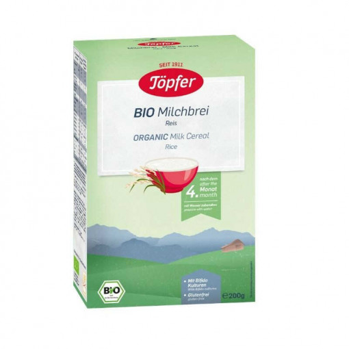 TOPFER BioOrgan 4 luni orez cu lapte x 200 g (Töpfer)
