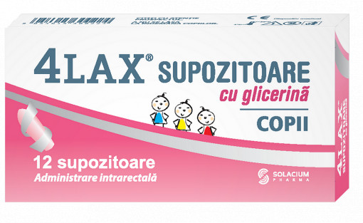4Lax supozitoare cu glicerina copii x 12 supozitoare (Solacium)
