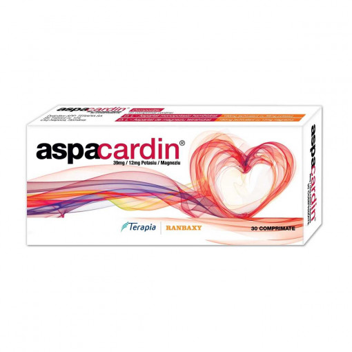 Aspacardin 39 mg/12 mg x 30 comprimate (Terapia)