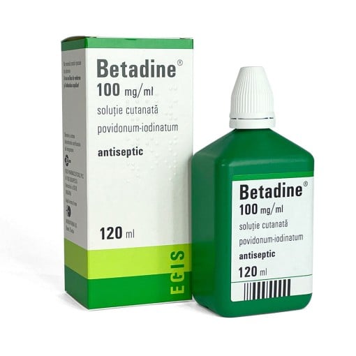 Betadine 10% solutie cutanata x 120ml (Egis)
