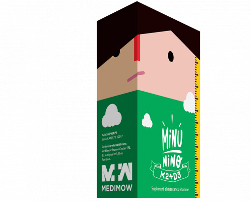 MINUNINO K2 + D3 picaturi x 10 ml (Medimow)