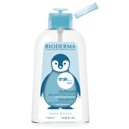 Solutie micelara cu pompa inversa ABCDerm H2O, 1000 ml, Bioderma