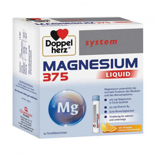 System Magnesiu 375 mg x 10 flacoane (DOPPELHERZ)