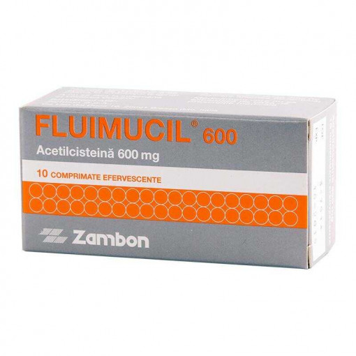 Fluimucil 600 mg x 10 comprimate efervescente (Zambon)