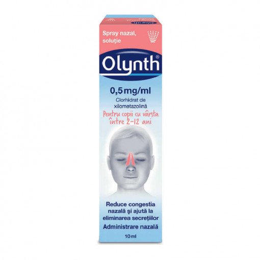Olynth 0,5mg/ml spray nazal pentru copii x 10 ml (Johnson & Johnson)