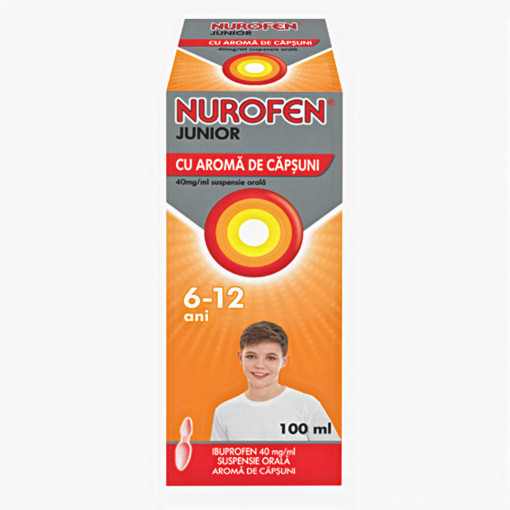 Nurofen Junior sirop capsuni x 100 ml (Reckitt Benckiser)