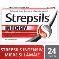 Strepsils Intensiv Miere&Lamaie x 24 comprimate, Reckitt Benckiser Healthcare