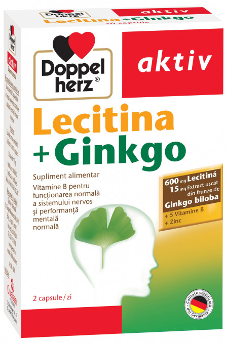 Aktiv Lecitina + Ginkgo x 30 capsule (Doppelherz)